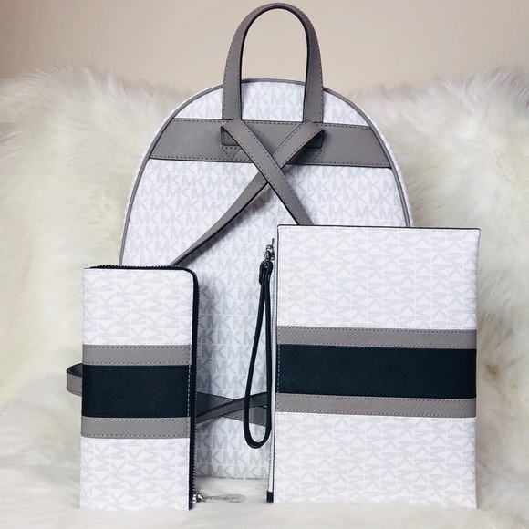 4PCS Michael Kors Abbey LG Backpack Wallet Clutch - Picture 4 of 8